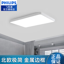飞利浦led吸顶灯品亮餐厅北欧卧室灯具简约现代超薄客厅灯 品亮吸顶灯【43W】长方形