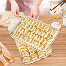 尚烤佳 饺子盒 冰箱保鲜盒收纳盒冷冻饺子盒馄饨盒 2层2盖无分格长方形速冻冷藏水饺盒可微波炉冷冻 饺子盒套装
