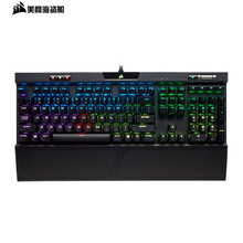 美商海盗船 (USCORSAIR) K70 RGB MK.2 机械键盘 游戏键盘 游戏键盘 全尺寸 RGB 铝框体 黑色 樱桃红轴