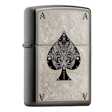 Zippo煤油打火机官方防风芝宝ZPPO 黑桃A 黑冰男士送礼 黑桃A(新机不含油)