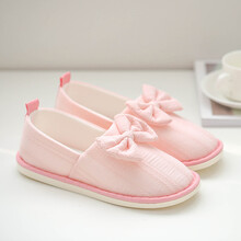 乔月月子鞋春秋产后薄款孕妇拖鞋产妇用品4月份室内软底防滑3包跟时尚 浅粉蝴蝶结 S