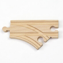 木制轨道木质磁力轨道车小火车积木拼装儿童玩具木头配件 扁头单钉小Y轨 官方标配