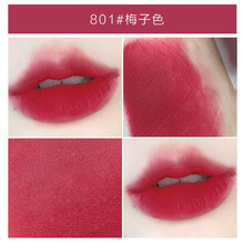 第二支伴价】李佳琦推荐空气唇釉学生丝绒哑光防水不易掉色沾杯易上色口红唇蜜小样滋润保湿雾面平价 801#梅子色(人气)