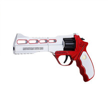 大号犀牛王左轮手枪抢 全金属砸纸炮枪玩具模型纸泡响炮男孩新年礼物 犀牛红白色