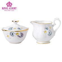 Royal Albert英国皇家阿尔伯特骨瓷餐具茶具欧式咖啡杯盘子美食家 粉色糖奶两件套