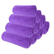 宋林森 加厚清洗汽车家务毛巾 家用擦车毛巾餐馆餐厅宾馆物业保洁抹布洗碗 清洁洗车毛巾40*40紫色10条装