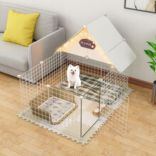 蔻丝（ColesHome）宠物围栏狗狗隔离门狗笼子护栏铁小型犬自由组合室内狗窝家用栅栏  『111*75*74CM』【带门】