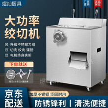 煜灿 商用绞肉机切肉机切片机不锈钢灌肠机大功率多功能两用切菜机切丝机电动 配置2型绞切机