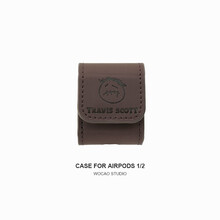 Travis Scott耳机套保护壳pro3保护套潮牌仿皮耳机套Pro3 仿皮鬼脸 (1/2代通用)