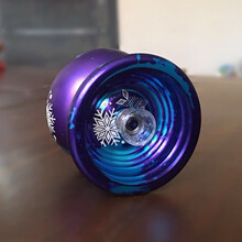 冰魄悠悠球 火力少年王 3yoyo合金光子精灵S怀旧复刻版限量溜溜球 泼墨兰紫冰魄+10绳+手套 【收藏送润滑油】