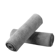 天气不错 洗车毛巾擦车布专用吸水汽车用品车内饰鹿皮抹布不掉毛 幻影灰 40*40+30*75 2条装