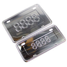 摩托车加厚牌照框不锈钢车牌架通用牌托车前后牌照支架车牌边框 加厚不锈钢，后牌架1片