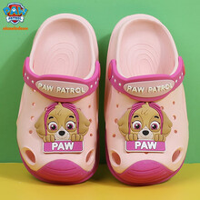 汪汪队儿童洞洞鞋1-3-5岁宝宝拖鞋男童包头幼儿软底防滑女童沙滩鞋小孩凉鞋 PW3002 粉色 17码内长16.5cm