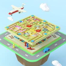 巧之木迷宫运笔走珠飞行棋二合一儿童宝宝早教益智玩具3-6岁亲子互动桌游男女孩小学礼物