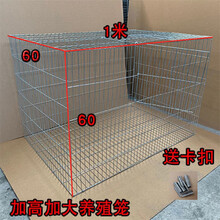 兔子笼加密加粗兔子笼特大号鸡笼子鸽子笼鸟笼养殖笼运输笼小鸡笼鹌鹑笼 1米*60*60带卡扣