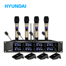 现代（HYUNDAI）GB-01 会议 无线话筒 鹅颈式 手持 专业一拖四 麦克风演讲 会议 一拖八版任意搭配 拍下联系客服