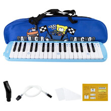 嘉德瑞JDR口风琴37键口风琴32键口风琴初学者口风琴幼儿童专业演奏级乐器小学生口吹键盘乐器 37键蓝色帆布软包【标配】