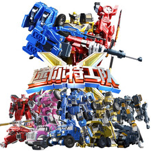 【官方新品】迷你特工队玩具X机甲超级恐龙力量变形汽车金刚合体机器人玩具男孩弗特套装六一儿童节礼物 [五合一]特工X五炫创世机甲