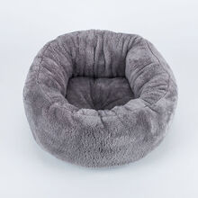 冬季网红保暖猫窝狗窝中小型犬睡垫四季封闭式宠物窝猫咪用品恒温猫窝 灰色【北极绒】 小号(适合10斤左右宠物使用)