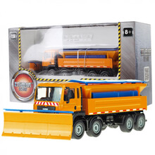 凯迪威合金工程车625029铲雪车1:50清雪车滑行仿真车模型原厂收藏凯迪威 姜黄色 625029铲雪车