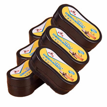 标奇 鞋蜡海绵擦鞋油6个装 透明无色鞋油 黑色棕色通用型 双面可用鞋刷皮鞋油护理皮具皮革护理剂 