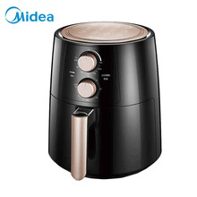 【新款】美的（Midea）空气炸锅家用无油煎炸锅触摸屏薯条机无油烟大容量电炸锅煎炸锅多功能 3.5升-双旋钮简单操控