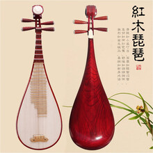琵琶乐器初学者入门儿童成人小琵琶琴红木花梨木教学自学琵琶 红木儿童琵琶