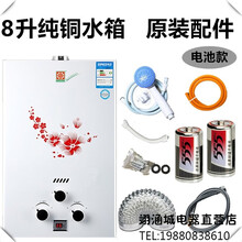 燃气热水器家用液化气煤气天然气恒温强排式即热式 8L 纯铜水箱带显示豪配 电池款 液化石油气