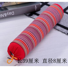 恬景 颈椎枕修复颈椎专用圆柱护颈椎修复脊椎睡眠按摩枕头单人荞麦枕芯 红色圆枕 荞麦