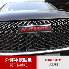 维诺亚 2021款哈弗M6plus冰膜贴纸改装哈佛m6plus专用外饰贴纸车身改色膜 M6plus专用前车标冰膜贴纸【1套装】