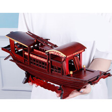 南湖红船模型中式摆件中国风嘉兴红船模型船装饰品工艺品手工礼品 149型(红木)