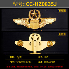 新品定做八一五角星金属徽章功勋章退伍军人胸针纪念章定制作礼品 835-徽章-金色