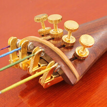 青歌 乐器W1小提琴微调器 小提琴弦钩 金黄银白 初学入门调音适用 小提琴配件 调音精准 金色微调4/4-3/4 (一套4个 )