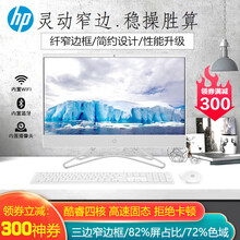 惠普（HP）小欧青春版一体机 23.8英寸高清屏商务办公电脑家庭影音游戏娱乐高颜值台式机 i3-10100T酷睿四核 集显【72%高色域】 【定制】8G256G+1T/wifi/无线键鼠