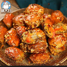 香辣蟹罐装熟食小螃蟹即食全母蟹一元蟹大闸蟹麻辣蟹钳零食小海鲜 350克公母蟹一罐(蒜香味)