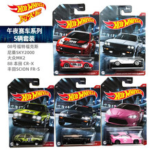 风火轮（HOT WHEELS）福特宝贝珍藏版本田科迈罗兰博基尼模型合金小跑车收藏版黄金黑金车模 风火轮午夜赛车系列5辆珍藏款