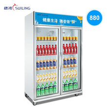 穗凌（SUILING） 冰柜立式冷藏展示柜饮料柜单门双门三门大型大容量超市啤酒鲜花保鲜柜商用冰箱陈列 LG-880FX 双门风直冷款