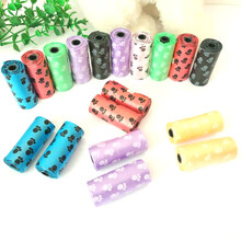 宠物拾便袋 塑料垃圾袋拾便器替换装狗狗屎夹便器袋子/清洁袋 【80卷+骨头收纳盒】有花 中