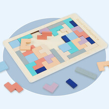 QZMEDU 俄罗斯方块马卡龙积木拼插3-4-5-6-9儿童早教玩具游戏  男孩女孩生日礼物