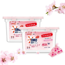 奥妙 樱花小洗衣凝珠 除螨除菌除污渍温和柔软护衣酵素宝宝衣物 樱花洗衣凝珠（2*50颗）