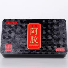 山东东阿驴皮阿胶块500克铁盒阿胶片阿胶原块ejiao粉熬糕 两盒500g