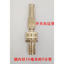 6分水枪直喷水枪头便携式洗车高压家用浇花汽车铜水枪头喷头 16mm(可插5分软管)