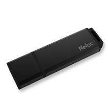 朗科（Netac）U351 高速USB3.0 全金属U盘商务直插式闪存盘小巧迷你车载加密优盘 黑色 64GB