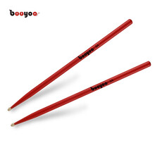 波悦（Booyoo）架子鼓鼓棒 胡桃木鼓锤打鼓锤5A红色 礼盒装