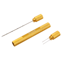 Lafuli雪茄用具 不锈钢雪茄通气针便携带锯齿雪茄疏通器雪茄工具雪茄通烟器 长款金色