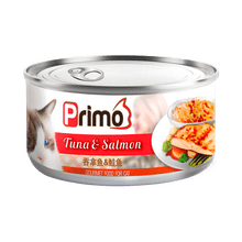 Primo高汤猫罐头 泰国进口高能低脂系汤罐成猫幼猫罐头白肉罐80g 金枪鱼+鲑鱼 80g*24罐