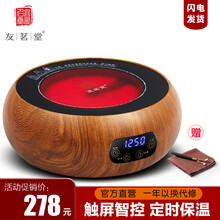友茗堂 电陶炉电茶炉家用煮茶器烧水铁壶迷你茶具不挑壶光波电磁炉1001 黄花梨+茶巾铜茶叉