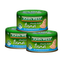 西部约翰 金枪鱼罐头 多规格 吞拿鱼泉水芒果辣味烟熏味JOHNWEST 泉水浸金枪鱼95g*3