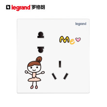 罗格朗（LEGRAND）开关插座面板电工电料仕典系列特色儿童卡通趣味开关面板 S7女孩A五孔插座