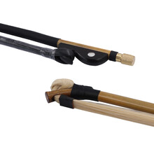 青歌GH102演奏板胡弓多款可选 福建箭竹秦腔豫剧板胡弓子 黑檀木白竹白马尾板胡弓独奏板胡弓子 GH104 秦腔板胡弓 福建紫竹 弓长88cm